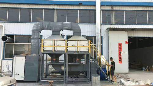 電子廠催化燃燒安裝現場